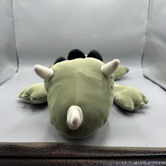 Pillowfort Weighted Plush Green Triceratops Dinosaur 3lb Throw Pillow 24" - Picture 3 of 10